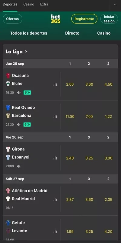 App bet365 en Android