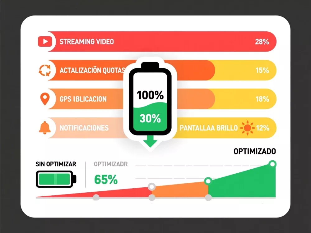 Análisis de consumo de batería en apps de apuestas: streaming, actualización de cuotas, GPS y notificaciones