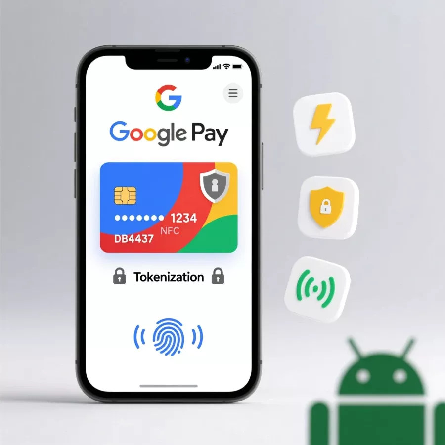 Google Pay en Android con tokenización de tarjetas para seguridad en pagos de apuestas móviles